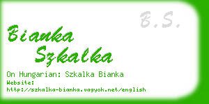 bianka szkalka business card